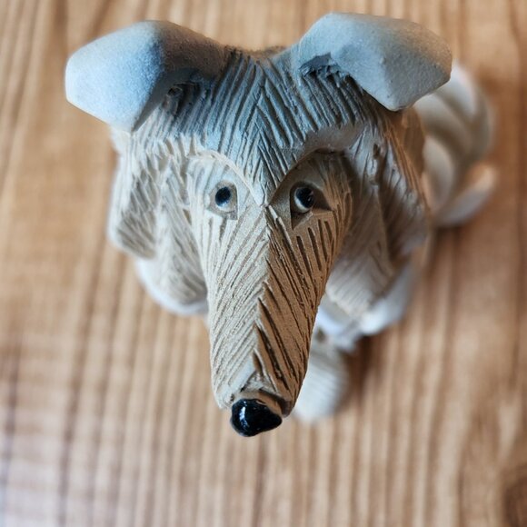 Vintage Artesania Rinconada Collie Dog figurine Handmade Uruguay Ceramic 3" tall - Picture 11 of 15